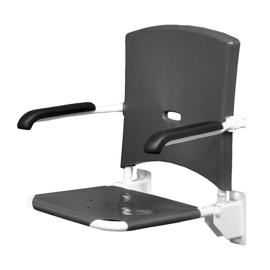 JadaCare Douchezitting spanbekleding antraciet RVS wit