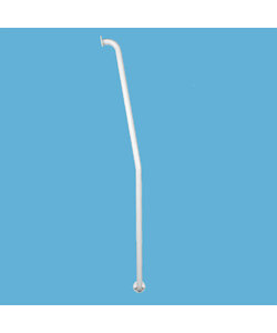 Trapspilbeugel links RVS wit