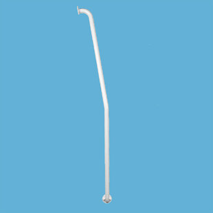 Trapspilbeugel links RVS wit