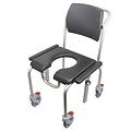 JadaCare Douche-/toiletstoel uitsp.duw RVS geglaspareld