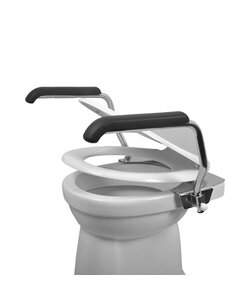 Toiletbeugelset RVS gepolijst softclose wit