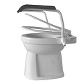 JadaCare Toiletbeugelset h25 cm staal wit soft close toiletzitting met deksel wit
