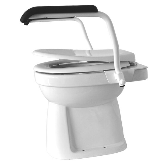 JadaCare Toiletbeugelset h25 cm staal wit softclose toiletzitting met deksel wit
