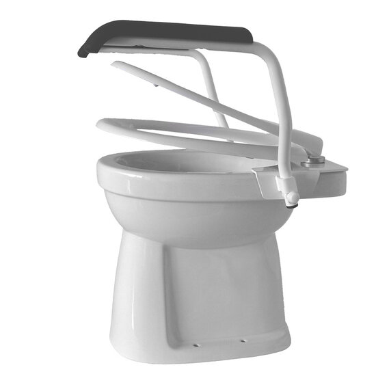 JadaCare Toiletbeugel-set  h25 cm  RVS wit softclose wit met zitting en deksel