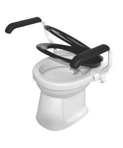 Toiletbeugelset RVS wit softclose zwart
