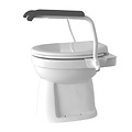 JadaCare Toiletbeugel-set  hoogte 25 cm  toiletzitting & deksel staal wit | incl. bevestiging