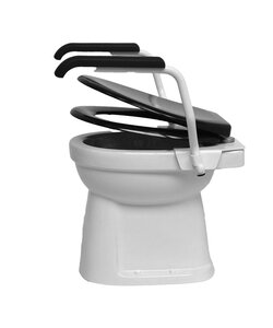 Toiletbeugelset staal wit softclose zwart