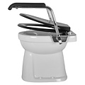 JadaCare Toiletbeugel-set  RVS gepolijst toiletzitting soft close zwart