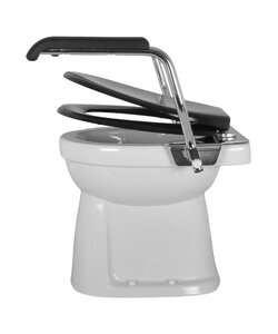 Toiletbeugelset RVS gepolijst soft close zwart