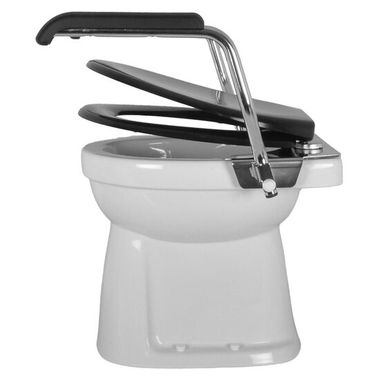 JadaCare Toiletbeugel-set  RVS gepolijst toiletzitting soft close zwart