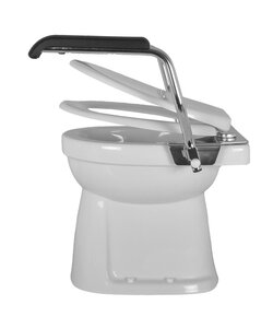 Toiletbeugelset RVS gepolijst soft close wit