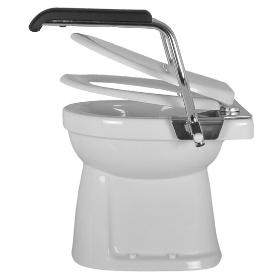 JadaCare Toiletbeugel-set  RVS gepolijst soft close zitting + deksel wit