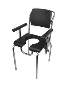 Douche-/toiletstoel uitsparing RVS gepolijst