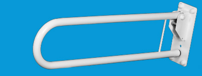 Toiletbeugel RVS wit