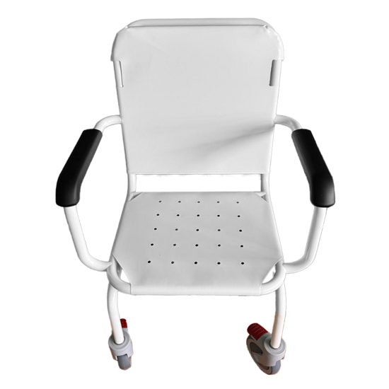 JadaCare Zwembadstoel verrijdbaar vaste armleggers