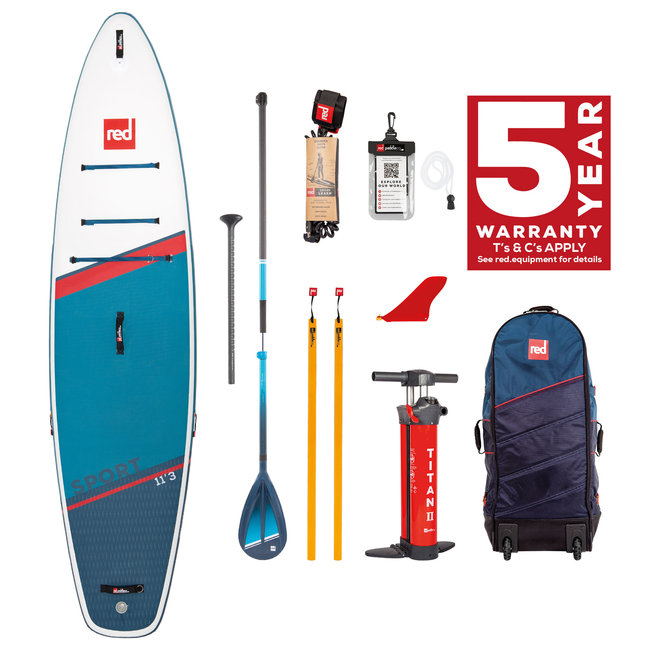 Red Paddle Co Red Paddle Co 11'3" Sport MSL SUP Inflatable Paddle Board package