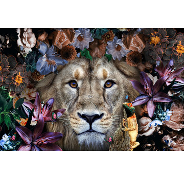 Ter Halle Glasschilderij 120x80cm Lion Art