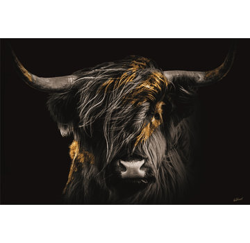 Ter Halle Glasschilderij 120x80cm Bizon