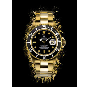 Ter Halle Glasschilderij 80x120cm Rolex watch