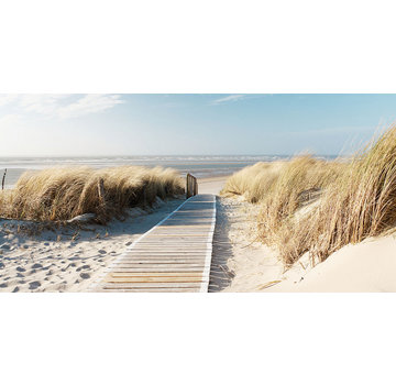 Ter Halle Glasschilderij 160x80cm  Beach walkway
