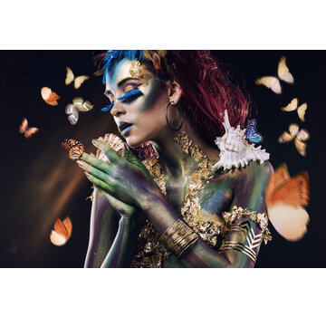 Glasschilderij 120x80cm the Butterfly Look