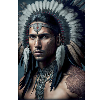 Glasschilderij 120x80cm Warrior