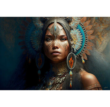 Glasschilderij 120x80cm Warrior