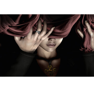 Glasschilderij 120x80cm Mystic Women