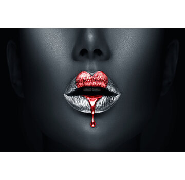 Glasschilderij 120x80cm the Love Lips