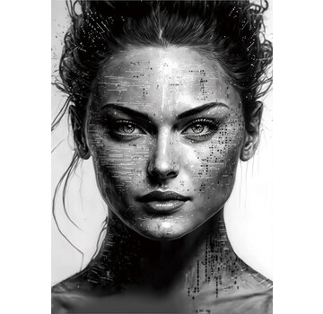 Ter Halle Glasschilderij 110x160x0.4 Beautifull face