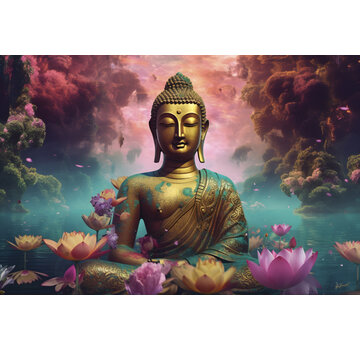Ter Halle Glasschilderij 120x80x0.4 Buddha