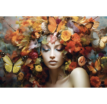 Ter Halle Glasschilderij 160x110x0.4 Flower Head