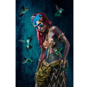 Ter Halle Glasschilderij 80x120x0.4 Colors and birds