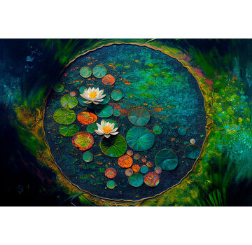 Ter Halle Glasschilderij 120x80x0.4 Waterlelies