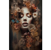 Ter Halle Glasschilderij 80x120x0.4 Flower Face