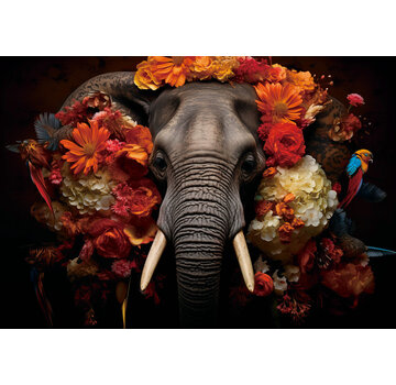 Ter Halle Glasschilderij 160x110x0.4 Kleurrijke dieren