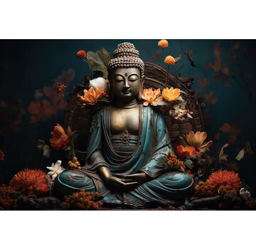 Ter Halle Glasschilderij 120x80cm Boeddha