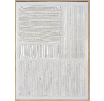 Ter Halle 3D Wanddecoratie 60x80cm Lijnen in vlakken wit