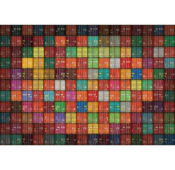Ter Halle Glasschilderij 160x110cm Gekleurde containers