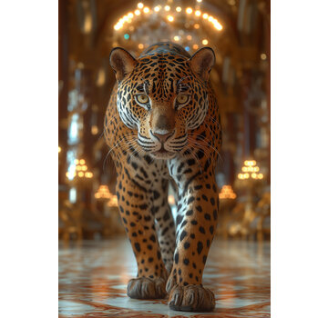 Ter Halle Glasschilderij 80x120cm Panter