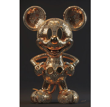 Ter Halle Glasschilderij 80x120cm Gouden muis