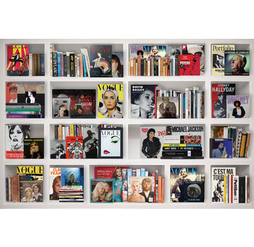 Ter Halle Glasschilderij met 3D reliëf 120x80cm Boekenkast