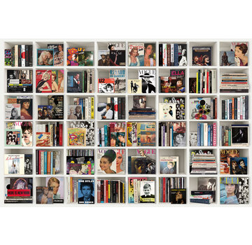 Ter Halle Glasschilderij met 3D reliëf 120x80cm Boekenkast