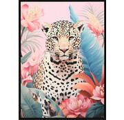 Ter Halle Canvas incl. lijst 53x73cm Glitter & glans finish Panter