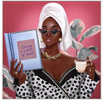 Ter Halle Canvas incl. lijst 63x63cm. Glitter & glans finish Luxury