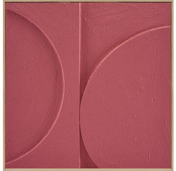 Ter Halle 3D wanddecoratie 80x80cm Halve cirkels sunset coral