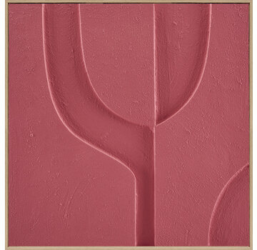 Ter Halle 3D wanddecoratie 80x80cm Organisch sunset coral