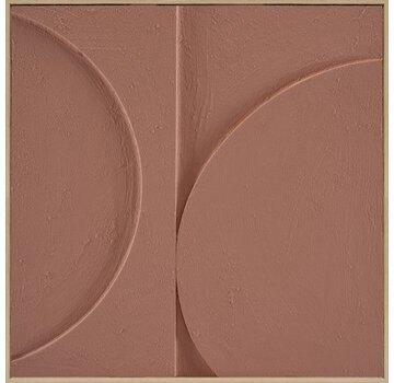 Ter Halle 3D wanddecoratie 80x80cm Halve cirkels mocha mouse