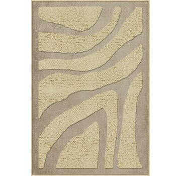 Ter Halle Canvas incl. lijst 80x120cm met wol 'Bruine wol'