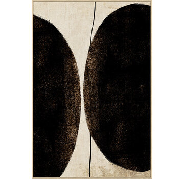 Ter Halle Canvas incl. lijst 80x120cm Handgeschilderd 'Zwarte manen'